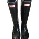 Hunter Tall Glossy Shiny Black  Boots Women’s Sz 10 Side Buckle Knee High Photo 0