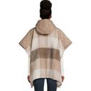 Boutique  Plaid Zip Cozy Oversized Poncho with Hood Size S/M Photo 1