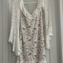 Meshki NWT ✨  Lindsey Lace Plisse Mini Dress in Ivory Photo 8