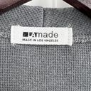 LA Made  Grey Waffle Knit Open Front Cardigan Small Photo 3