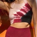 Onyx 💕ELECTRIC & ROSE💕 Bella Crop Bralette Crimson Beige &  Tie-Dye Large L NWT Photo 0