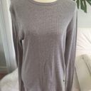 DKNY  Gray Long Sleeved Crew Neck Ribbed Design Lightweight Sweater Size M Photo 0