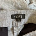 The Loft  Light Gray Mid-rise Ruffle Hem Side Zip Fabric Shorts Photo 8