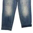 Chico's  Platinum Size 0 US 4 Straight Leg Crop Jean Cotton Stretch Med Wash Blue Photo 2