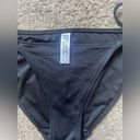 PINK - Victoria's Secret Victoria’s Secret PINK black tie bikini swimsuit bottoms size small Photo 2