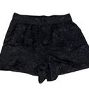 Good American Black Animal Print Embossed Shorts Photo 0