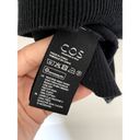 COS  womens crewneck pullover sweatshirt black Medium 100% cotton Photo 5