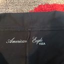 American Eagle America Eagle Y2K Style Black Fold Over Waistband Bootcut Yoga Pants Cotton S Photo 3