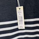 Max Studio  Top Size Medium Boxy Black White Stripe Casual Business Office NWT Photo 4