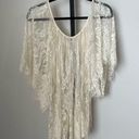 l*space l* Cream Lace Sheer Swim Suit Cover Up Size XS/Small Photo 2