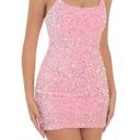 Lucy in the Sky Pink Iridescent Sequin Dress Photo 0