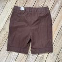 Lane Bryant  Linen Blend Knee Length Bermuda Shorts Brown Size 26. NEW Photo 1