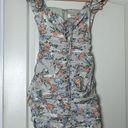 House Of CB  Kara Floral Lace-Up Ruched Mini Dress Size XS Photo 2