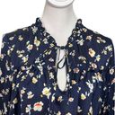 Tuckernuck  Lovestitch Ditsy Floral Tie Top Peasant Blouse Midnight Size L New Photo 1