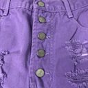 Bongo 🌴 Vintage High Rise Ripped Purple Shorts Photo 3