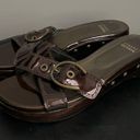 Stuart Weitzman  Brown Patent Leather Clog Sandals Women’s size 8.5 Photo 1