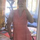 Jones New York Sz 8 100% Linen Coral Pink Button Front Sleeveless Wrap Dress Photo 4