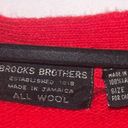 Brooks Brothers  Womens 100% Wool V-Neck Button Up Cable Knit Sweater Vest Red L Photo 6