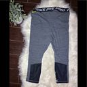 Nike  Pro dri-fit heathered grey high rise crop length leggings sz 1X Photo 7