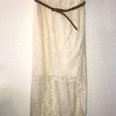 Trixxi  Dress Cream / Off White Lace High-Low Strapless Dress Sz 3X NWT Belted Photo 0