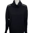 Alala  Slice Pullover Sweatshirt Black Mesh Long Sleeves Womens Size Medium M Photo 0