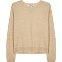 Elizabeth and James Waynne gold metallic knit long sleeve lightweight sweater S Photo 0