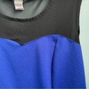 Say Anything  Blouse Black & Blue Peplum Blouse Size 1X Photo 5