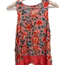 Natori Josie  Floral Tank Top Womens Size S Flowy Back Rayon Multicolor‎ Photo 0