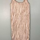 Lucy Paris  Dress M KRISTIN Zebra Knit Scoop Neck Bodycon Sleeveless Brown NWT Photo 1