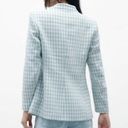 ZARA houndstooth lapelless blazer Photo 3