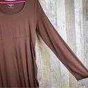 Isabel Maternity  Brown Small Long Sleeve Peplum Dress w/Crewneck w/Ruche… Photo 3