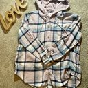 American Eagle AE Plaid Flannel Hooded Shacket Photo 6