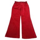 Krass&co Lauren Jeans  Ralph Lauren Red Velvet Flared Bootcut Vintage Y2K Jeans Size 8 Photo 0