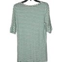 Matilda Jane  Tunic T-Shirt Top Size Small White With Green Stripes Flare Sleeves Photo 7