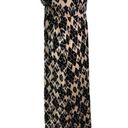 Loft  Black and Cream Diamond Print Boho Summer Maxi Dress Size L Photo 2