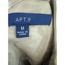 Apt. 9  Womens Jacket Sz M Faux Leather Peplum Zip Front Cream Pristine NEW Photo 7