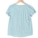 Sweaty Betty  Women’s Vneck Short Sleeve Slub Knit Mint Green Tshirt size small Photo 4