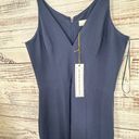 Dress the Population  Iris Navy Plunging Side Slit Gown, NWT, Medium, MSRP $198 Photo 9