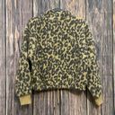 Hippie Rose Leopard Fleece Cowl Neck Sweatshirt Photo 1