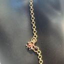 Monet  Garnet Gold Tone Elegant Necklace Photo 4