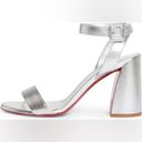 Christian Louboutin  Miss Sabina Metallic Sandals in Silver Photo 0