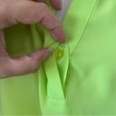 Cynthia Steffe Solid Neon Green Short Sleeve V-Neck Chiffon Blouse Photo 2