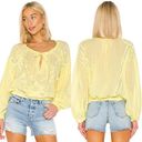 Free People  Maria Maria Lace Blouse In Lemon Gela Photo 1