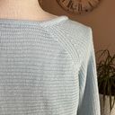 a.n.a  Crewneck Sweater Criss-Cross Sleeve Detail Size XL Light Blue Photo 9