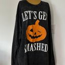 Spirit Halloween Let’s get smashed acid wash long sleeve shirt  jackolantern Photo 0