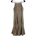 Zac Posen NWT  Robin Sequin V-Neck Plunge Ruffle Hem Midi Gown Dress Size 8 Photo 9