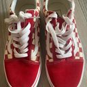 Vans Old Skool Checkerboard Red & White Size 7 Photo 1