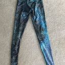 Teeki Yoga Leggings/Pants - Mermaid Fairy Queen Teal Photo 2