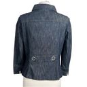 DKNY  Jeans Vintage Y2K Gathered Bib Yoke 3/4 Sleeve Dark Denim Jacket Photo 4