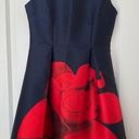 Beulah  navy dress with red rose - size L Photo 0